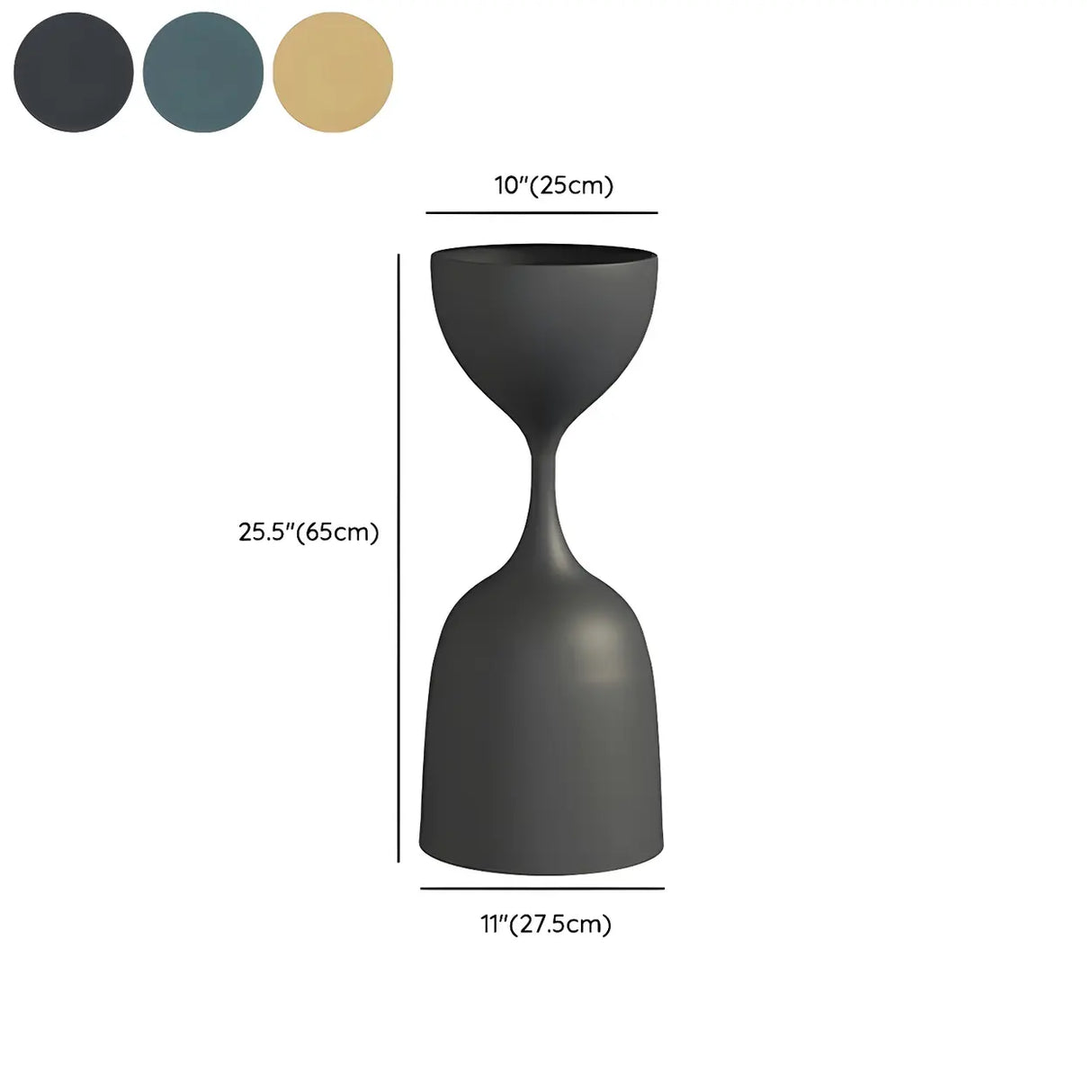 Creative Hourglass Iron Gold and Blue Plant Stand Set Image - 21