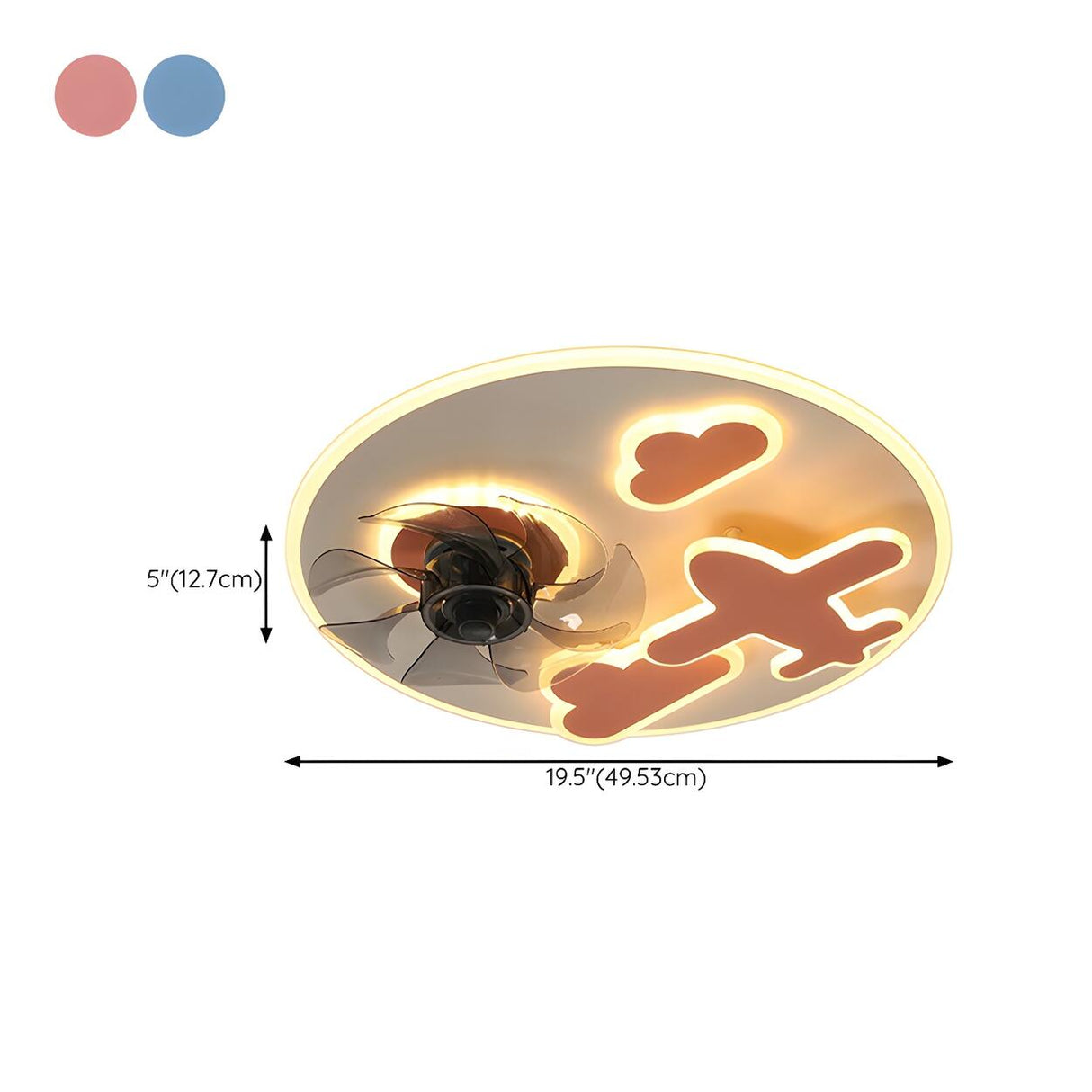 Creative Kids Room Flush Mount Cloud Ceiling Fan Light