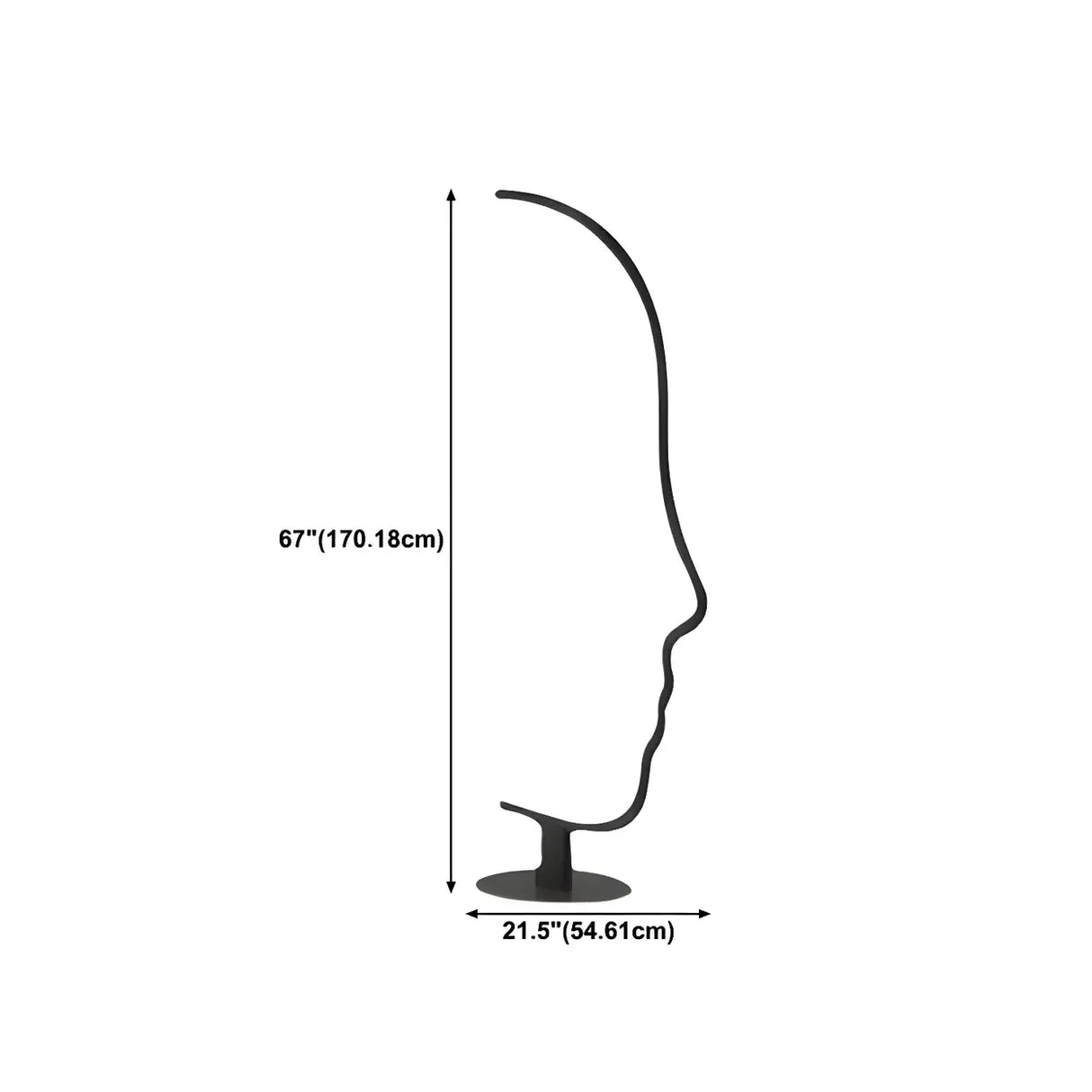 Creative Living Room Abstract Face LED Floor Lamp