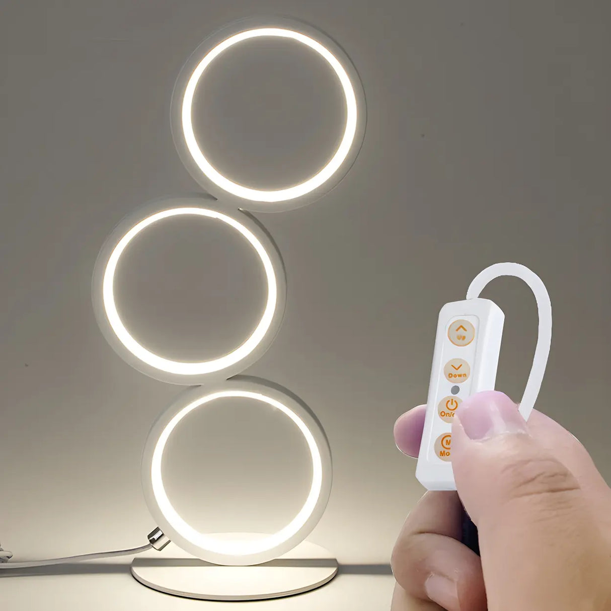 Creative Minimalist Ring LED 3-Light Night Table Lamp Image - 15