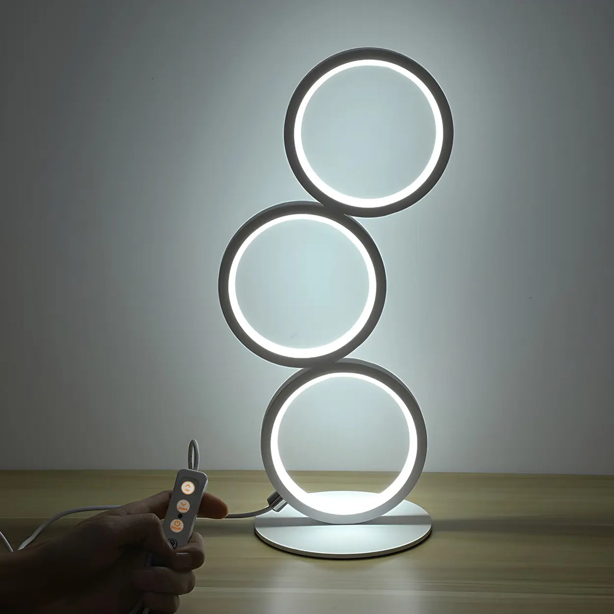 Creative Minimalist Ring LED 3-Light Night Table Lamp Image - 3