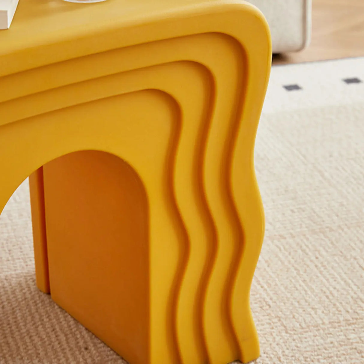 Creative Modern Rectangle Pink Acrylic Stool Side Table Image - 10