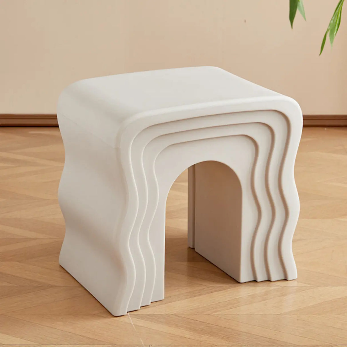 Creative Modern Rectangle Pink Acrylic Stool Side Table Image - 13