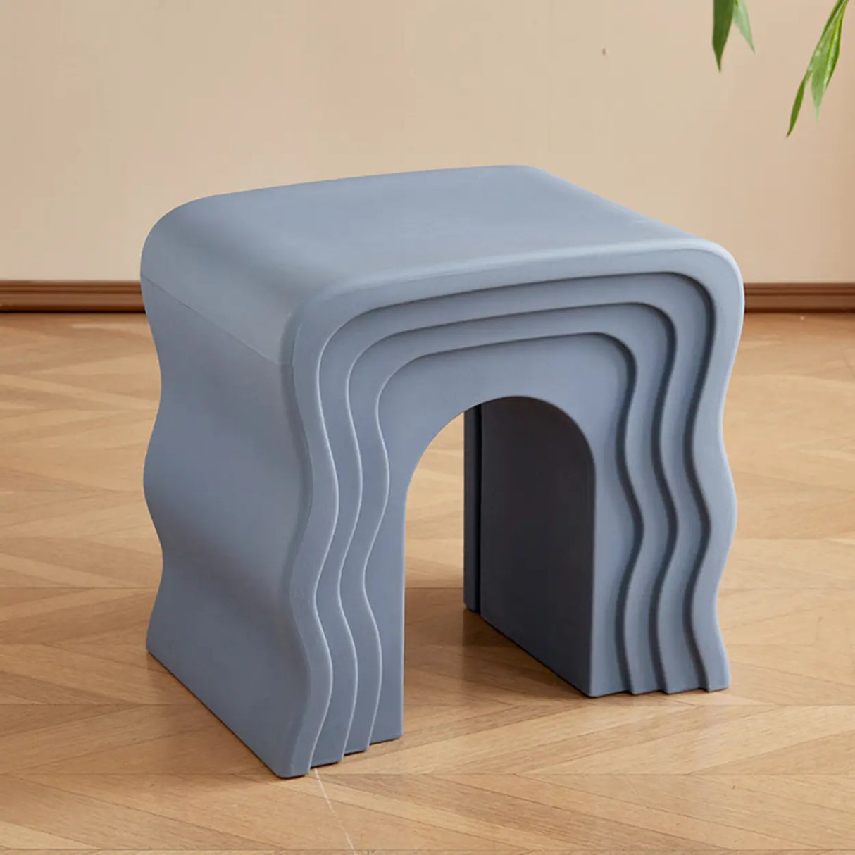 Creative Modern Rectangle Pink Acrylic Stool Side Table Image - 2