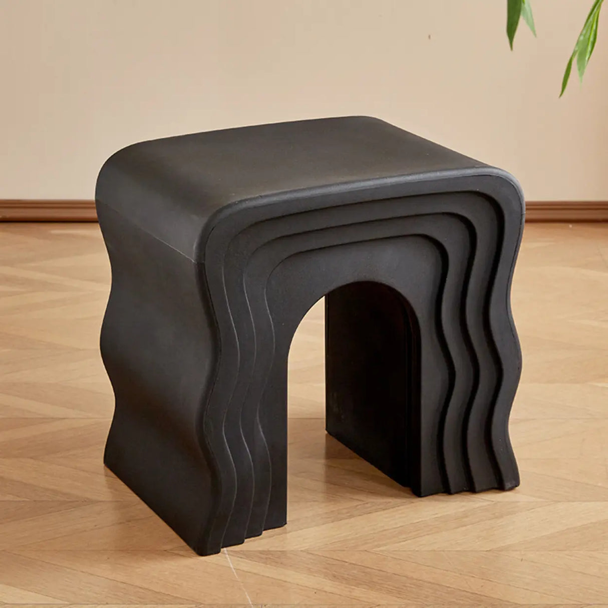 Creative Modern Rectangle Pink Acrylic Stool Side Table Image - 3