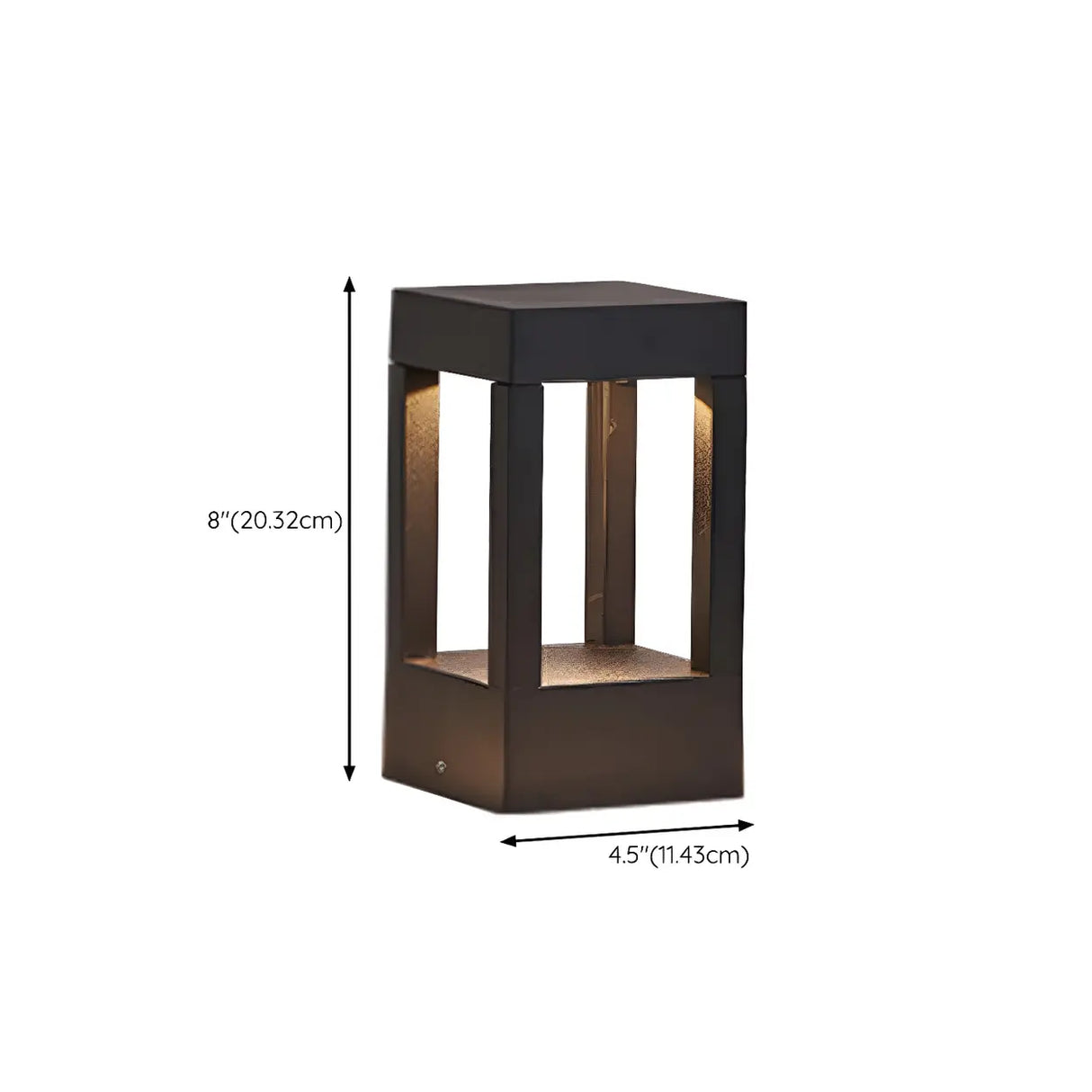 Creative Rectangular Frame Metal Outdoor Path Lamp