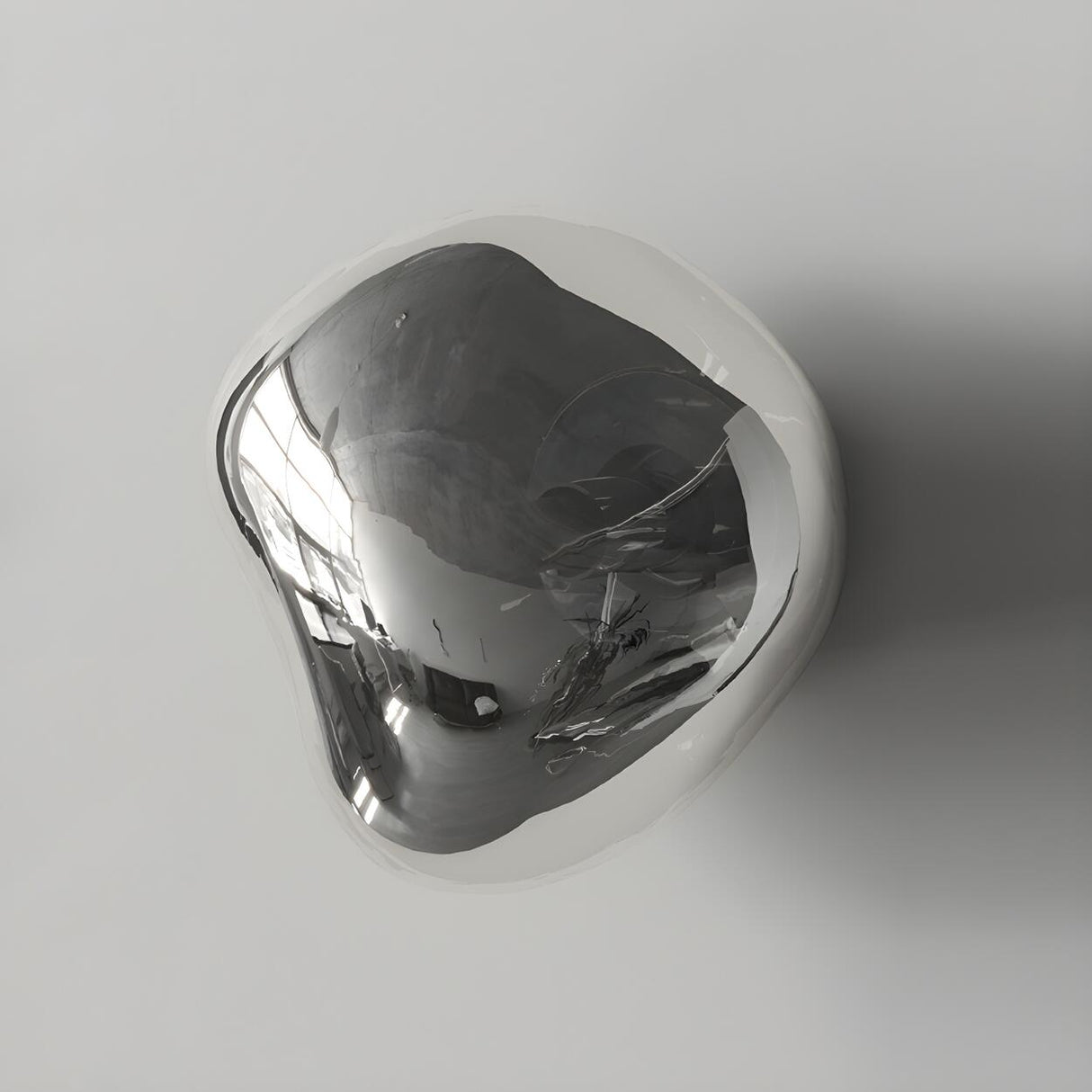 Creative Rock-Shaped Chrome Glass Wall Sconce Light Image - 12