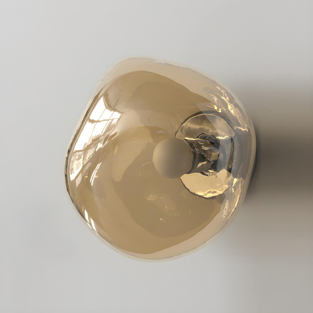 Creative Rock-Shaped Chrome Glass Wall Sconce Light Image - 14