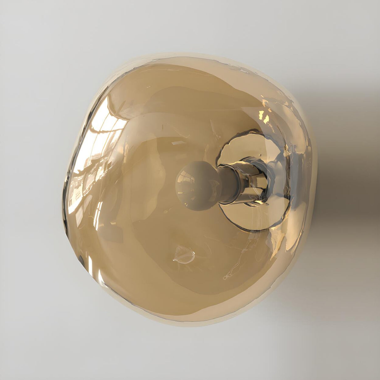 Creative Rock-Shaped Chrome Glass Wall Sconce Light Image - 15