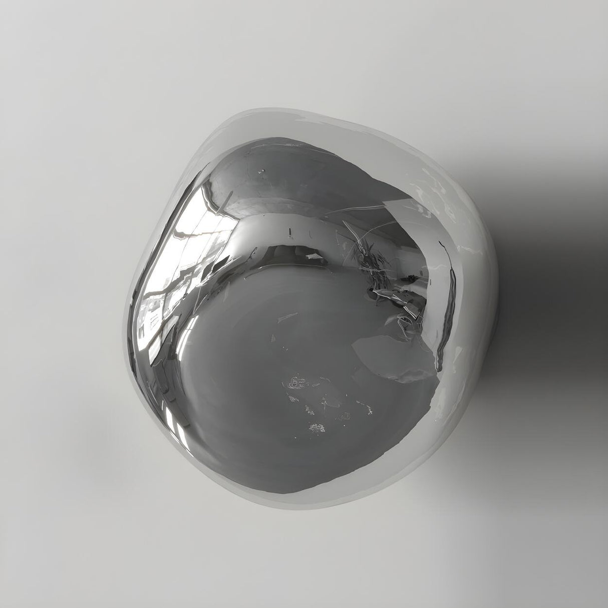 Creative Rock-Shaped Chrome Glass Wall Sconce Light Image - 2