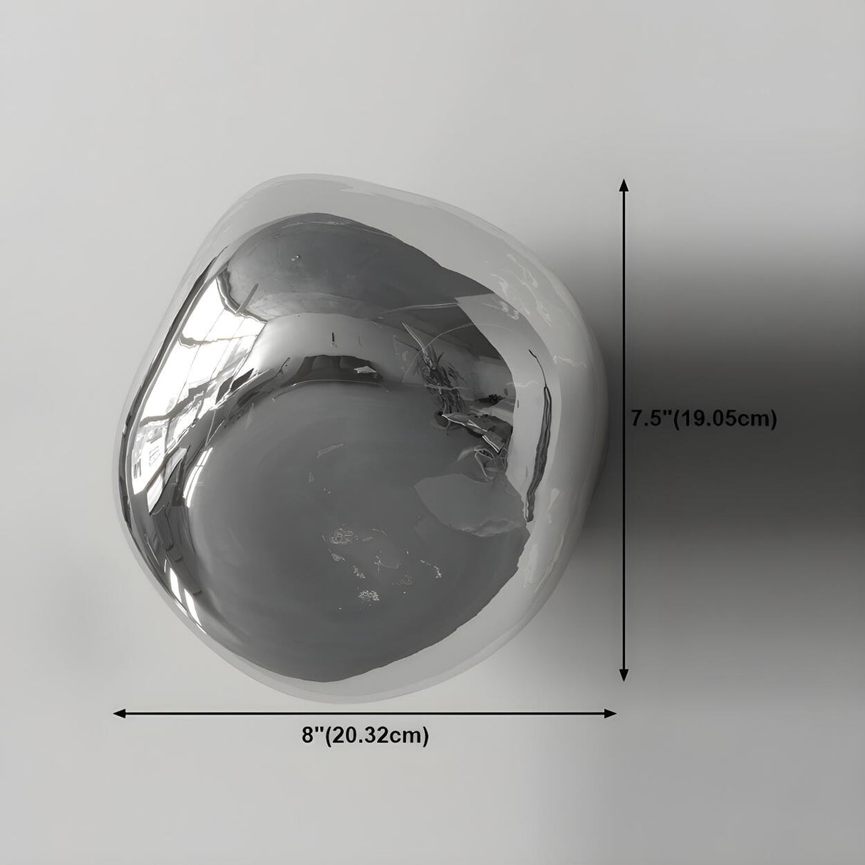 Creative Rock-Shaped Chrome Glass Wall Sconce Light Image - 25