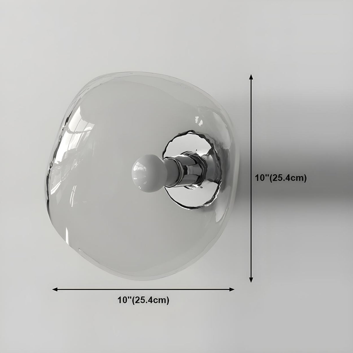 Creative Rock-Shaped Chrome Glass Wall Sconce Light Image - 29