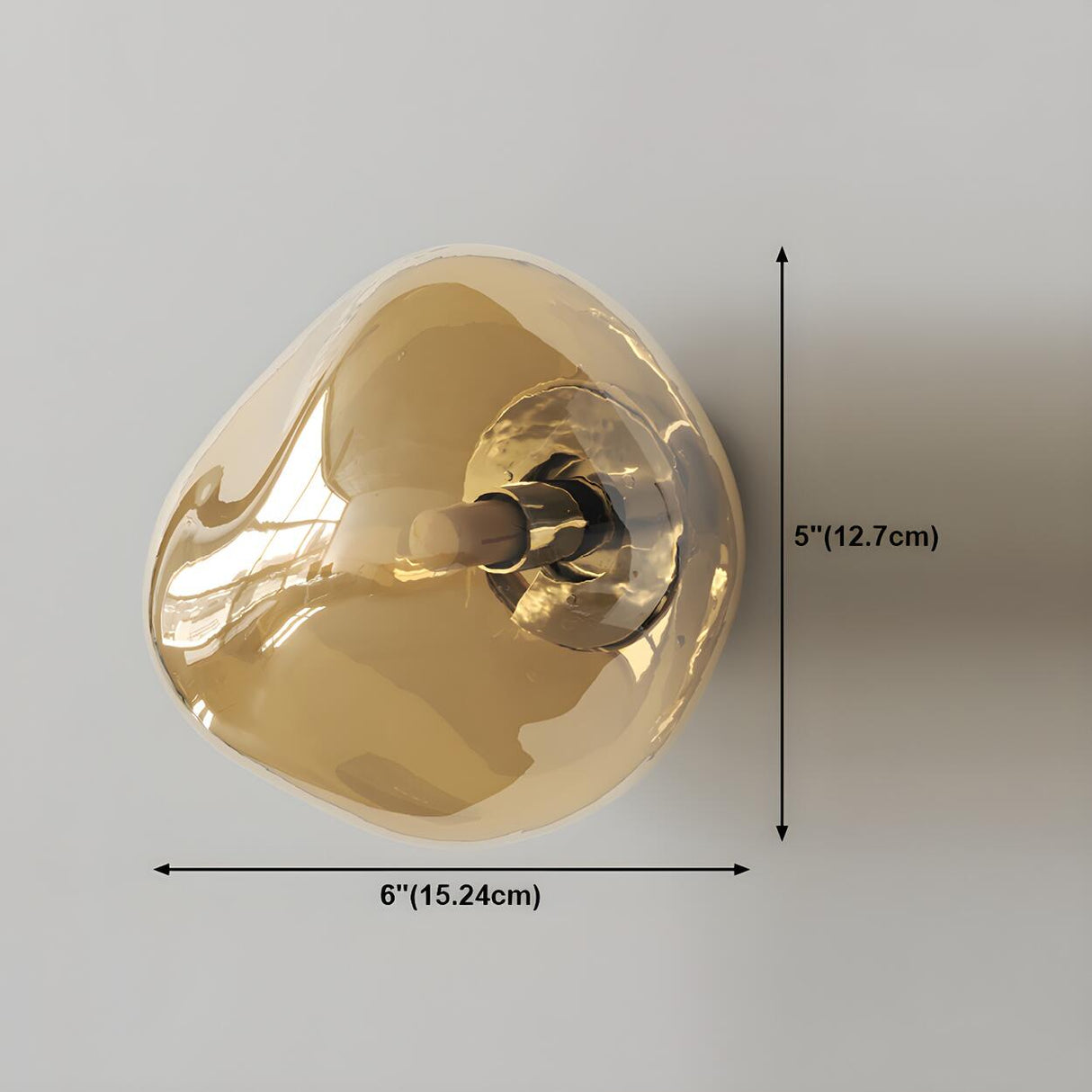 Creative Rock-Shaped Chrome Glass Wall Sconce Light Image - 30