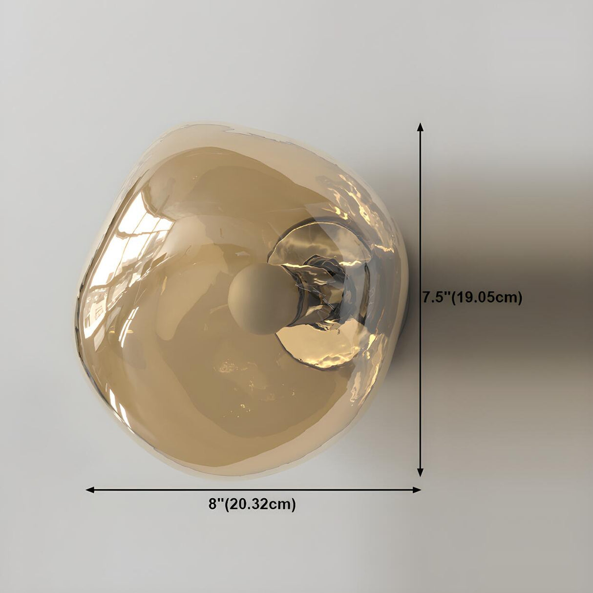 Creative Rock-Shaped Chrome Glass Wall Sconce Light Image - 31