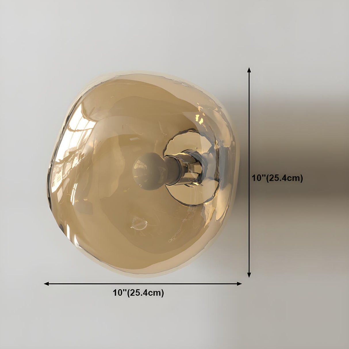 Creative Rock-Shaped Chrome Glass Wall Sconce Light Image - 32