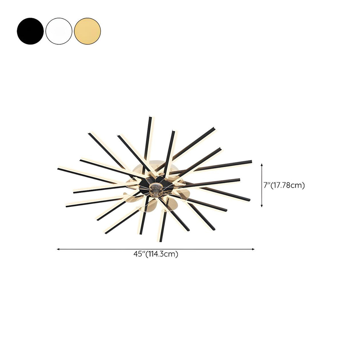 Creative Starburst Multi-Light Ceiling Fan with Lights