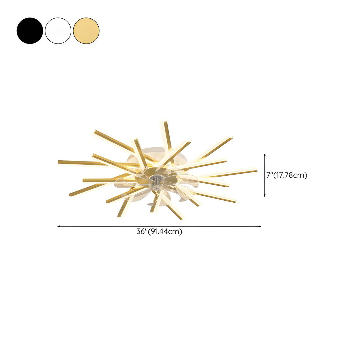 Creative Starburst Multi-Light Ceiling Fan with Lights Image - 21