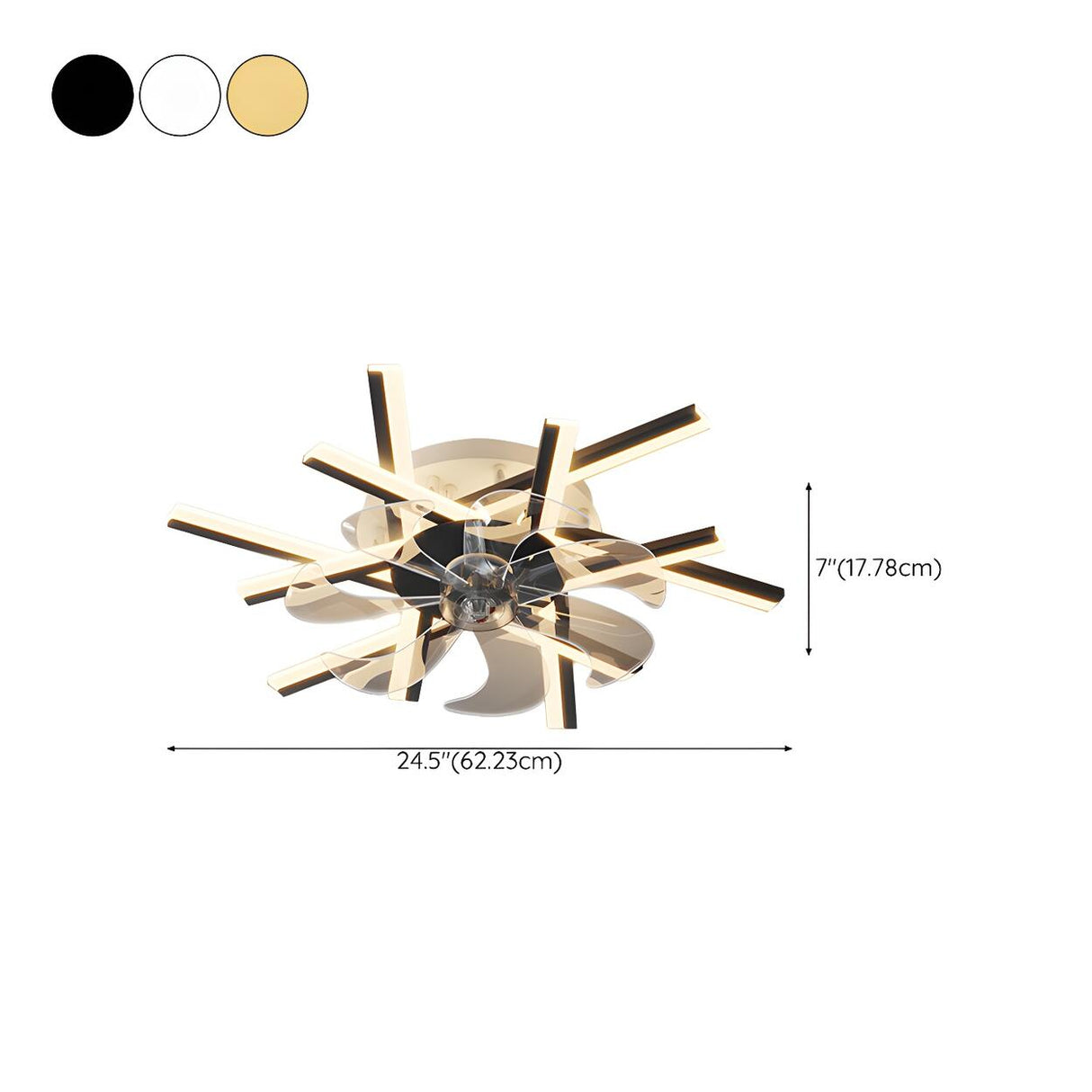 Creative Starburst Multi-Light Ceiling Fan with Lights Image - 22