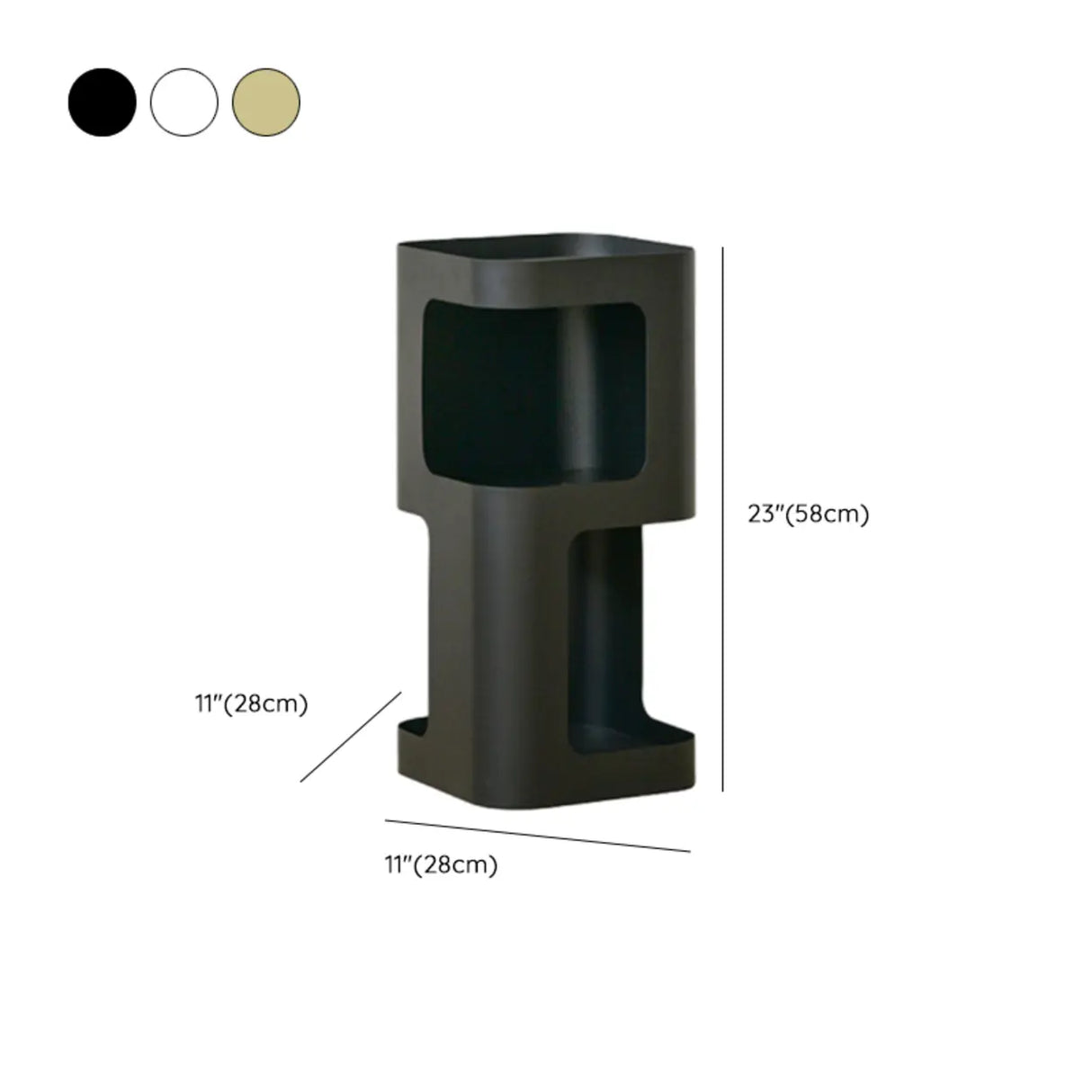 Creative Tower Open Chain Metal Storage Bookcase Black