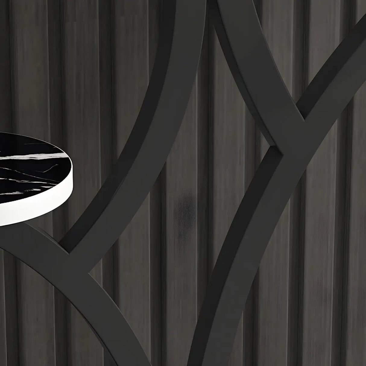 Creative Tree-Shaped Metal Round Shelves Black Plant Stand Image - 14