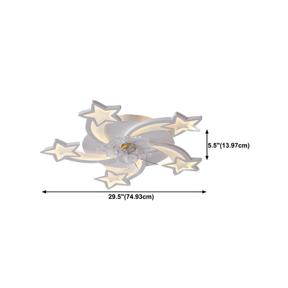 Creative White Branch Flush Ceiling Fan with Lights Image - 18