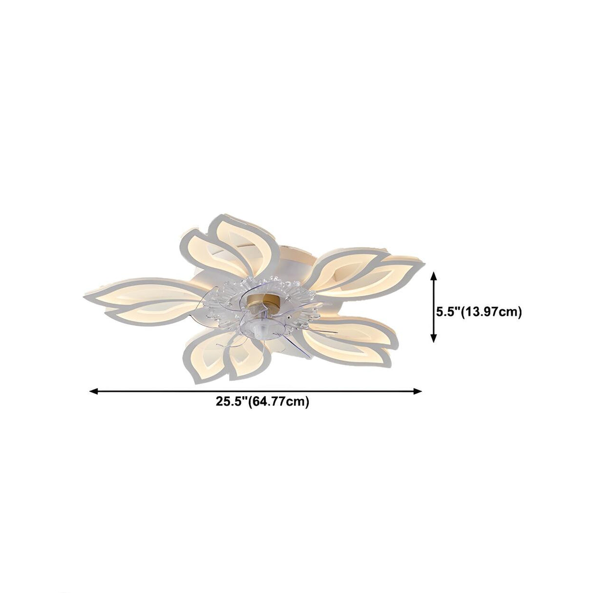 Creative White Branch Flush Ceiling Fan with Lights Image - 20