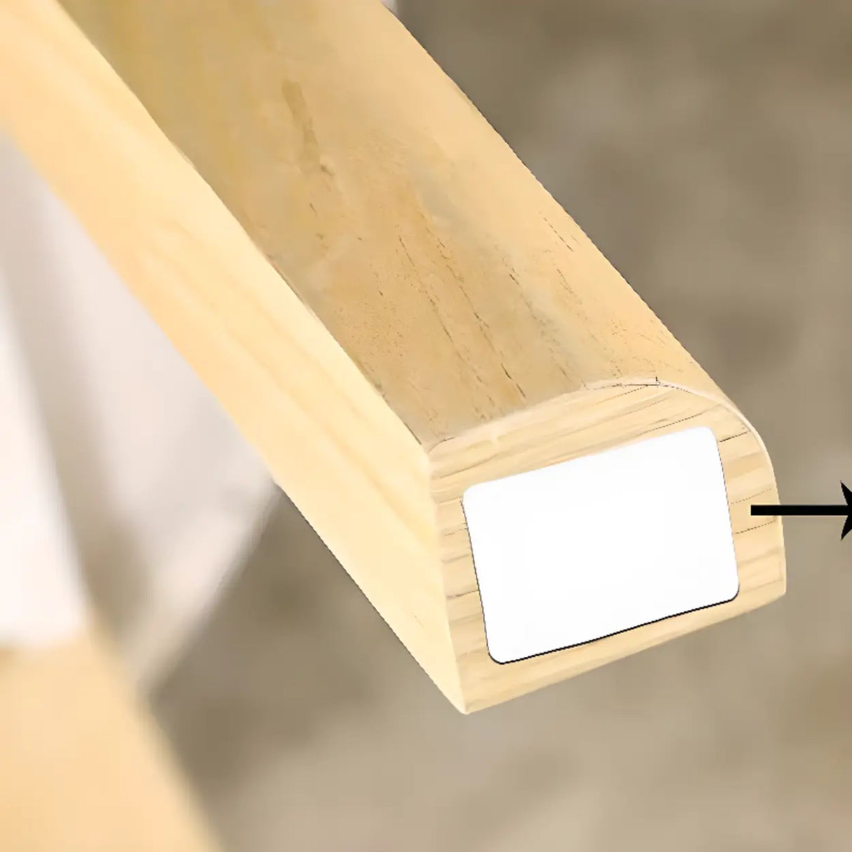 Curved Beige Fabric Seat Birch Armrest Dining Chair Image - 21