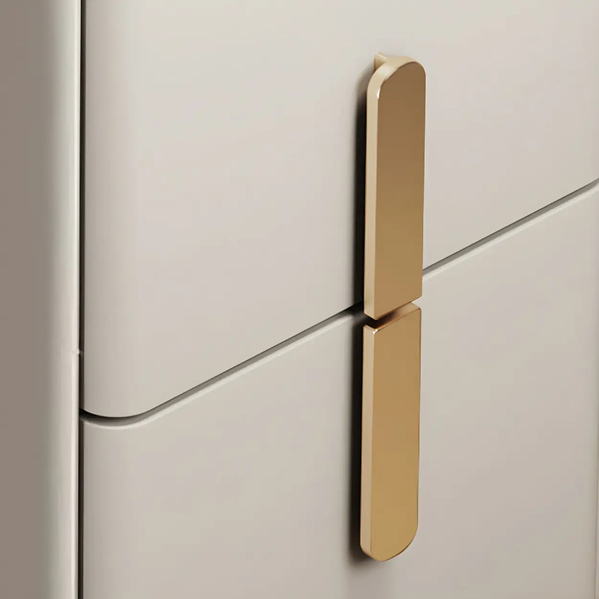 Curved Stone Off-White Stylish Functional Nightstand Image - 7