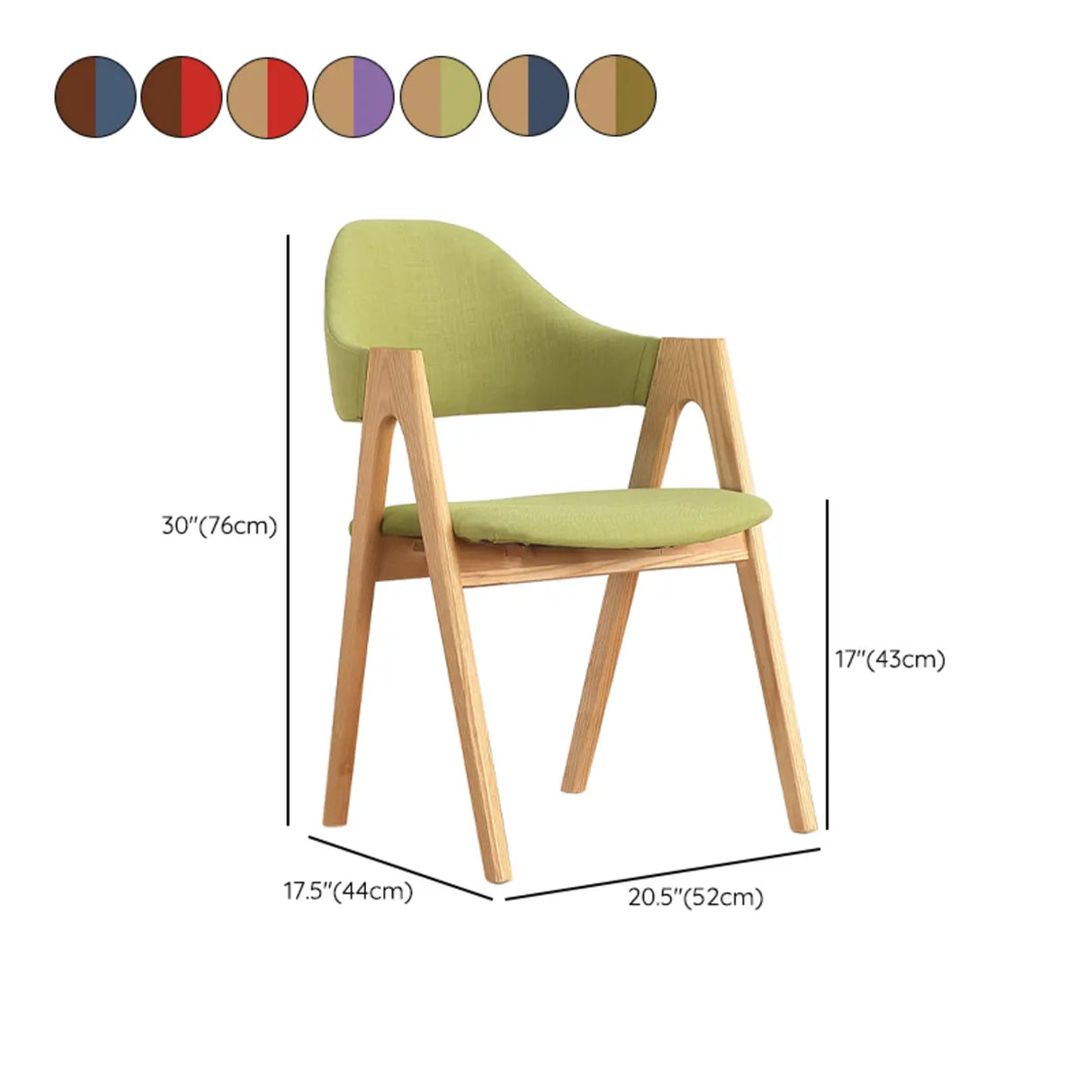 Curved Wood Upholstered Armrest Dining Chair Brown Image - 19