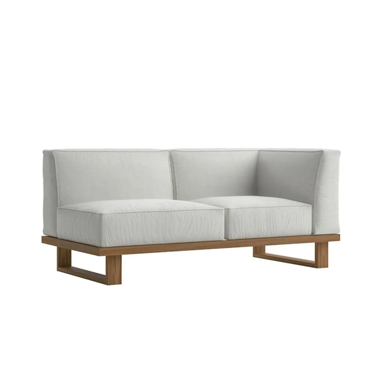 Cushions Included Corner Wood Beige Sectional Sofa Set Image - 10