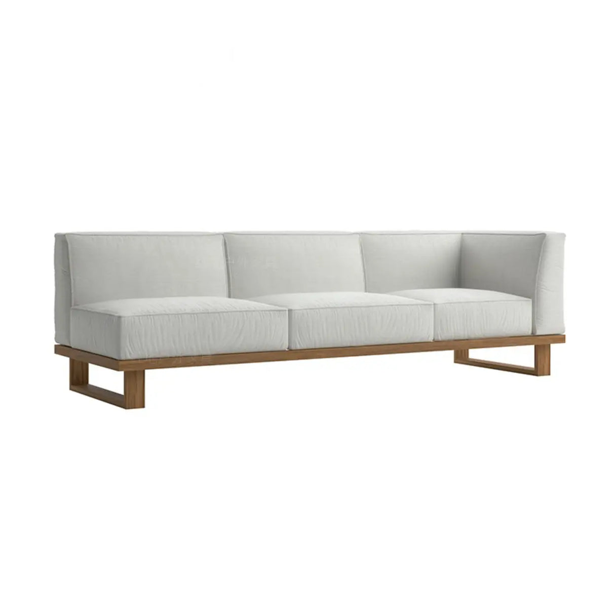 Cushions Included Corner Wood Beige Sectional Sofa Set Image - 12