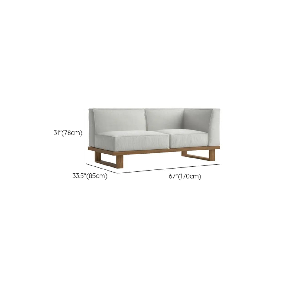 Cushions Included Corner Wood Beige Sectional Sofa Set Image - 18