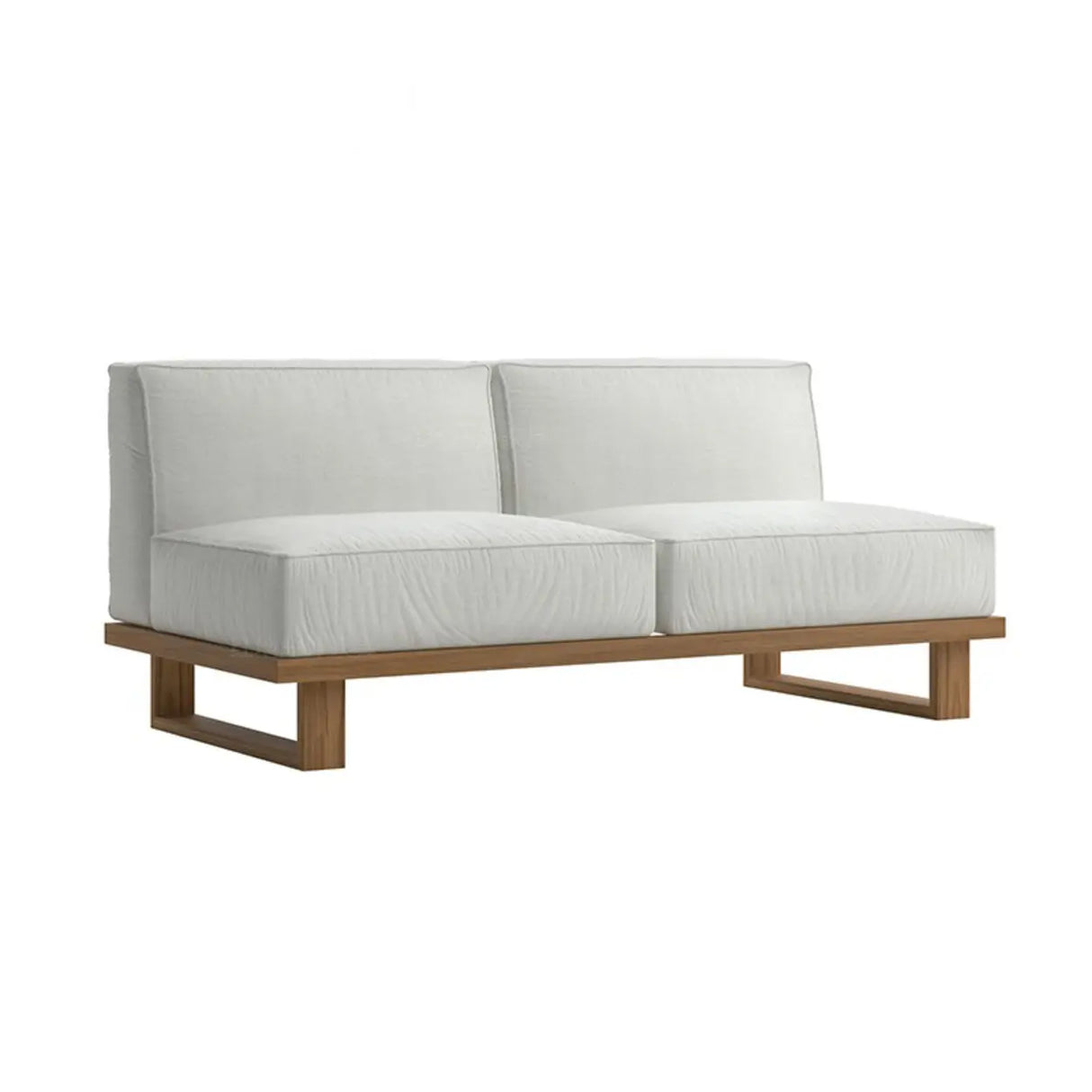 Cushions Included Corner Wood Beige Sectional Sofa Set Image - 3