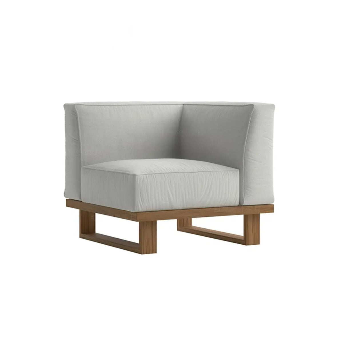 Cushions Included Corner Wood Beige Sectional Sofa Set Image - 7