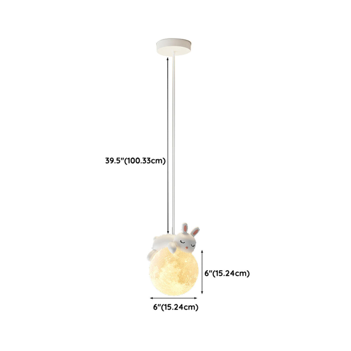 Cute Bear Globe Kids Children Room Pendant Light