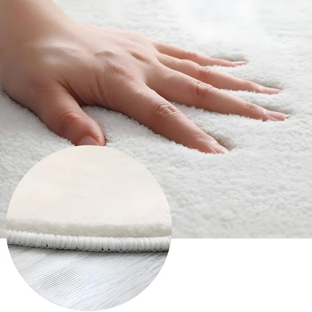 Cute Cat Shaped Polyester Ivory Kids Room Area Rug Image - 6