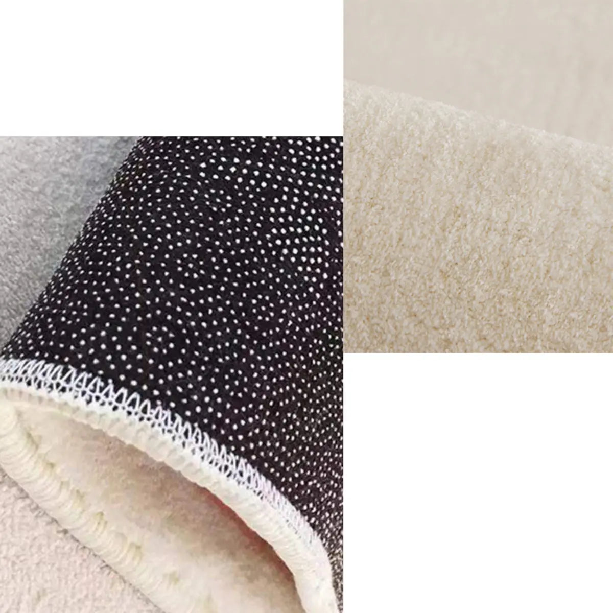 Cute Cat-Shaped Wool White Anti-Slip Backing Area Rug Image - 3