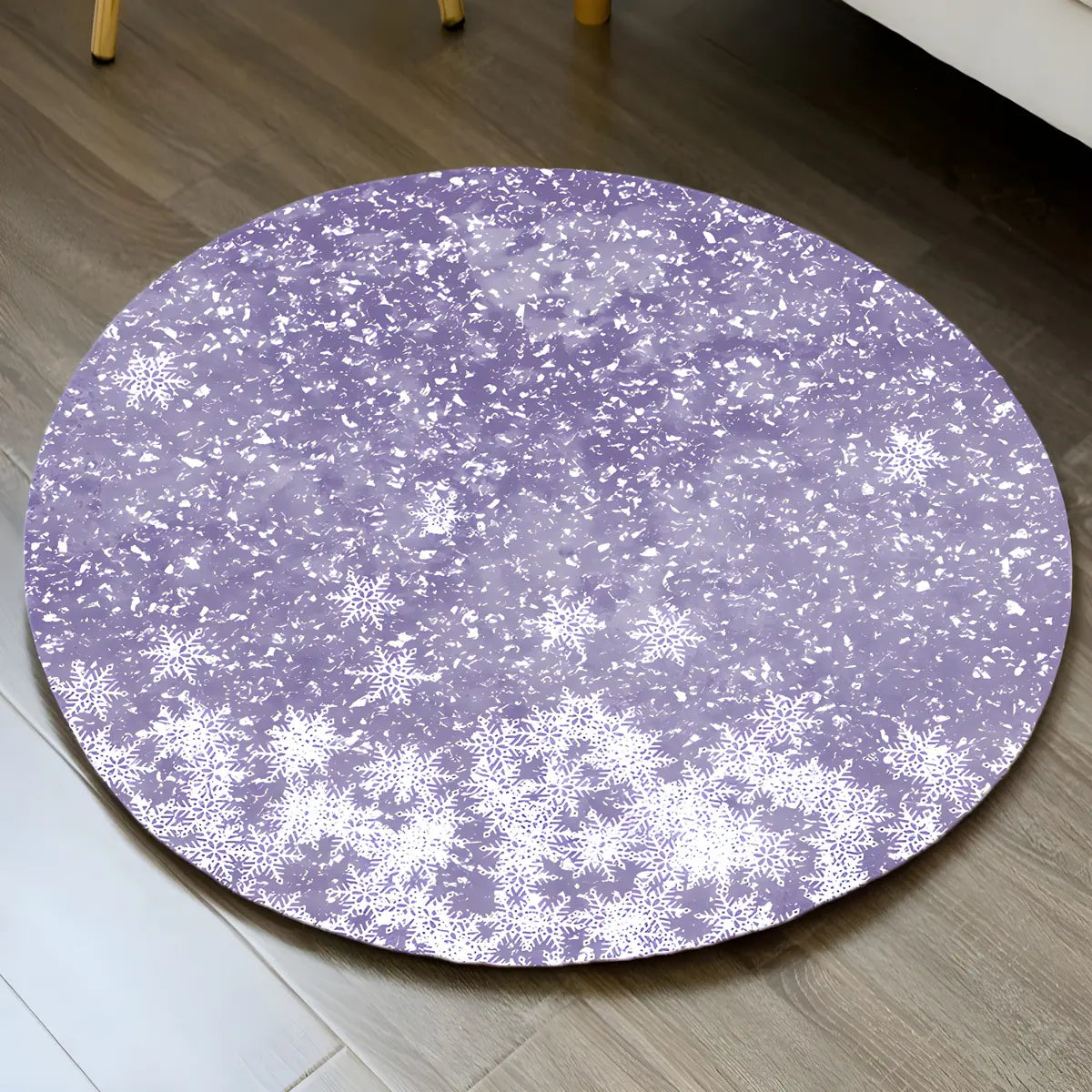 Cute Christmas Piggy Round Polypropylene Area Rug Image - 6