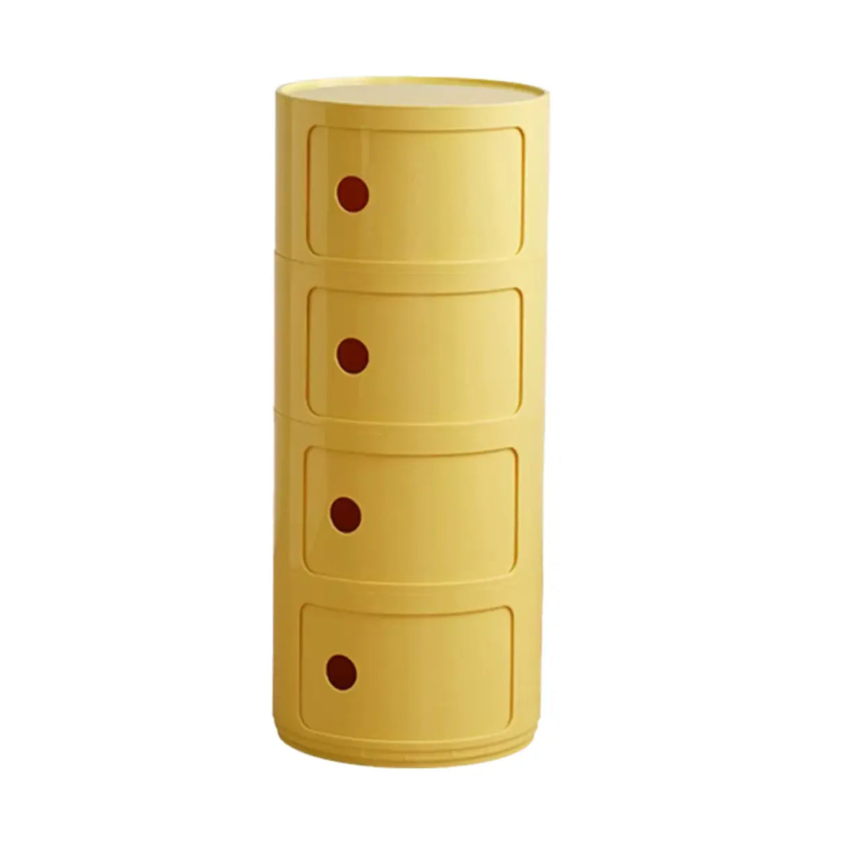 Cute Smiley Face Pattern Round Plastic Storage Nightstand Image - 19