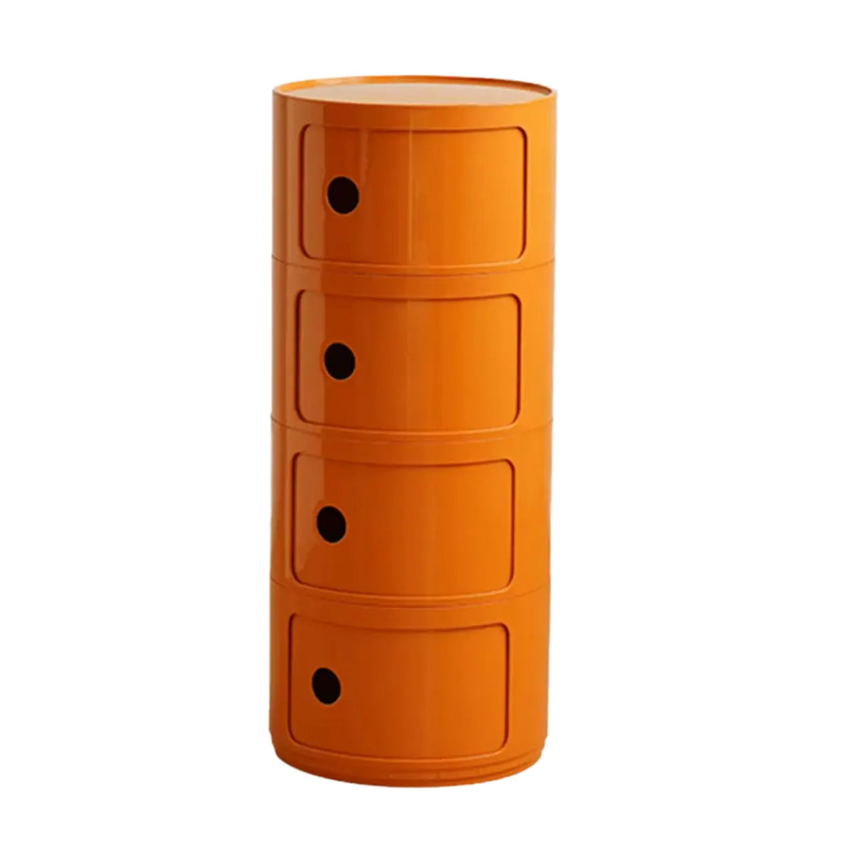 Cute Smiley Face Pattern Round Plastic Storage Nightstand Image - 20