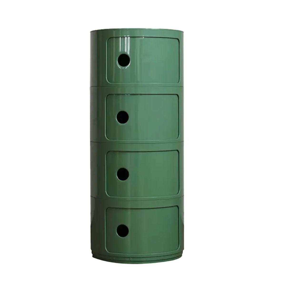 Cute Smiley Face Pattern Round Plastic Storage Nightstand Image - 21