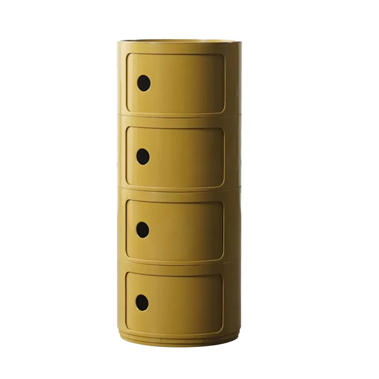 Cute Smiley Face Pattern Round Plastic Storage Nightstand Image - 22