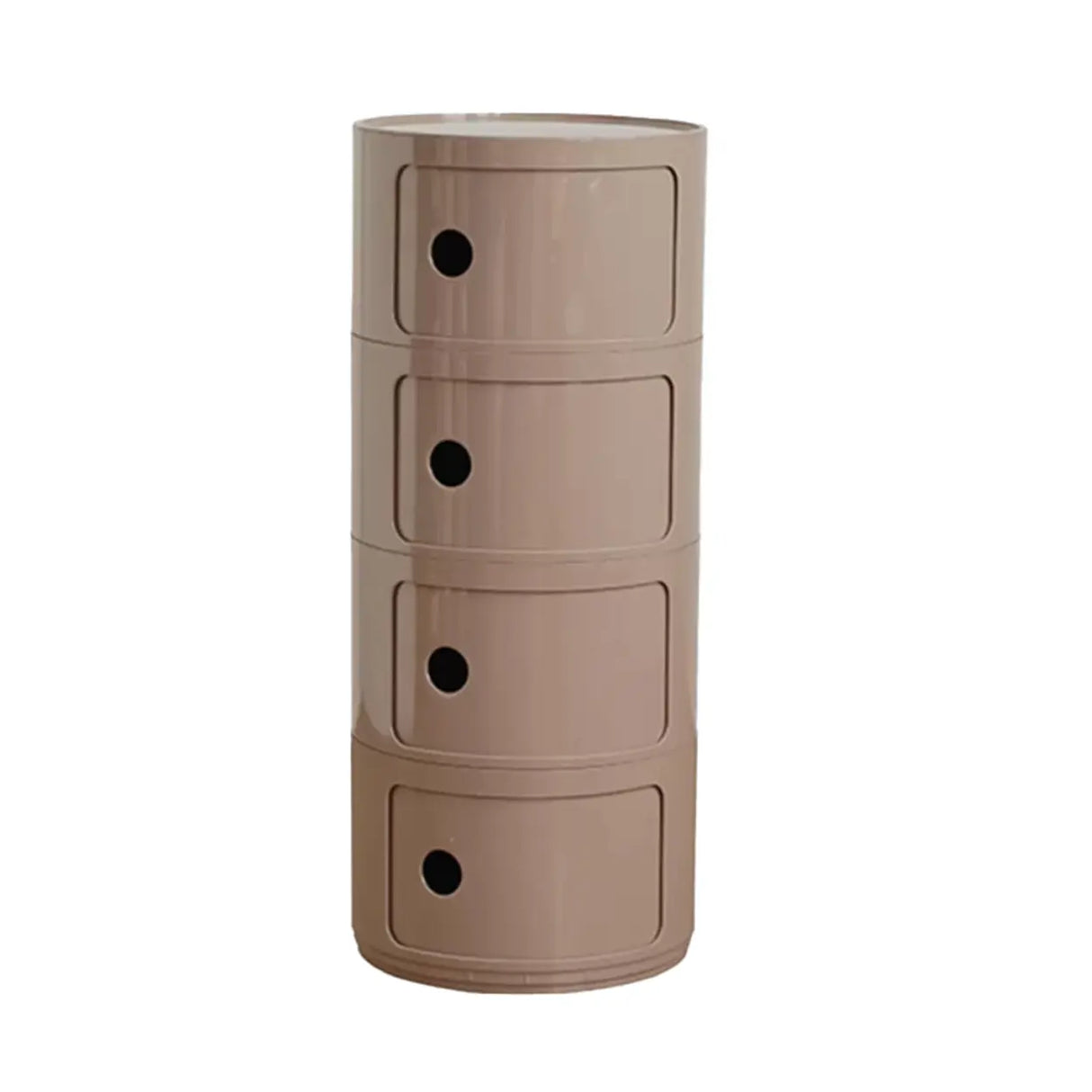 Cute Smiley Face Pattern Round Plastic Storage Nightstand Image - 23