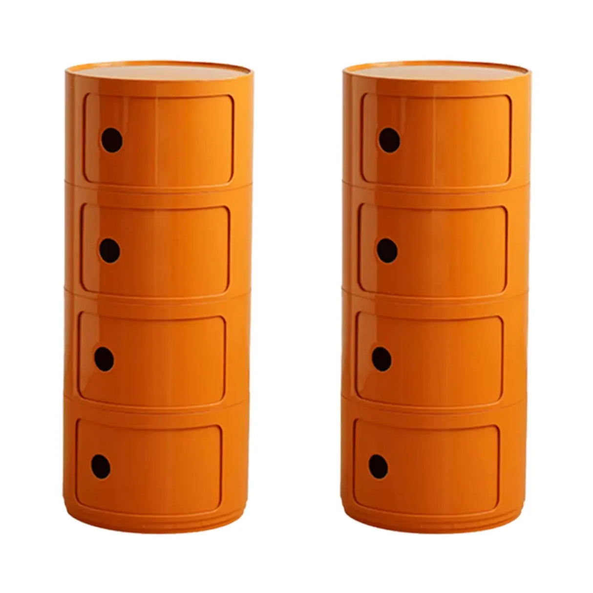 Cute Smiley Face Pattern Round Plastic Storage Nightstand Image - 29