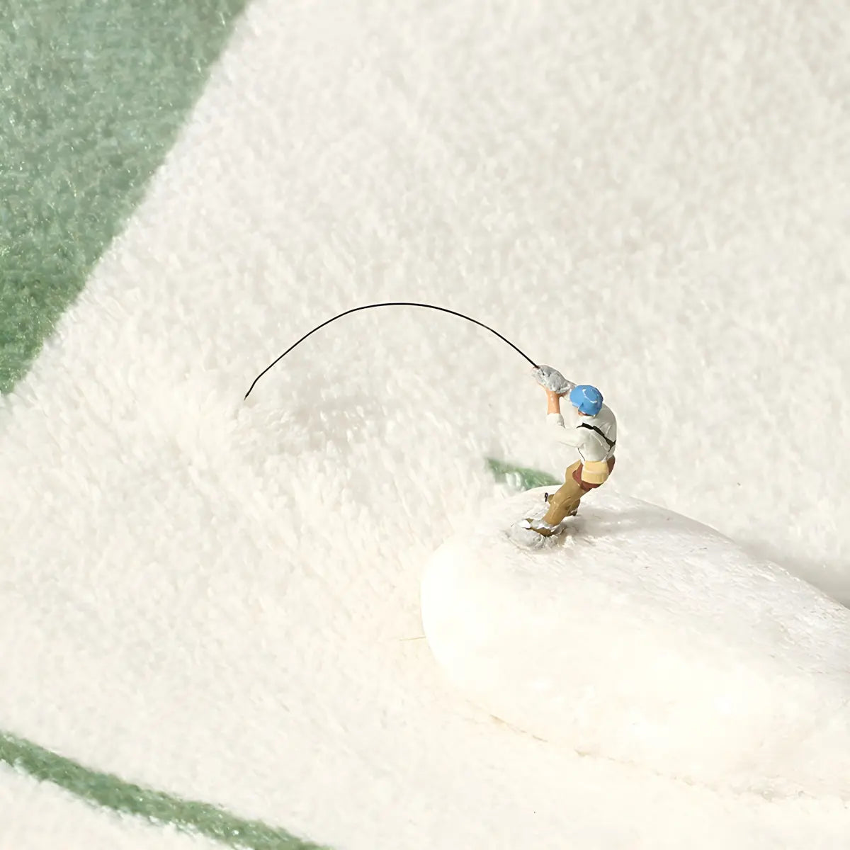 Cute White Round Lambswool Panda Pattern Area Rug Image - 6