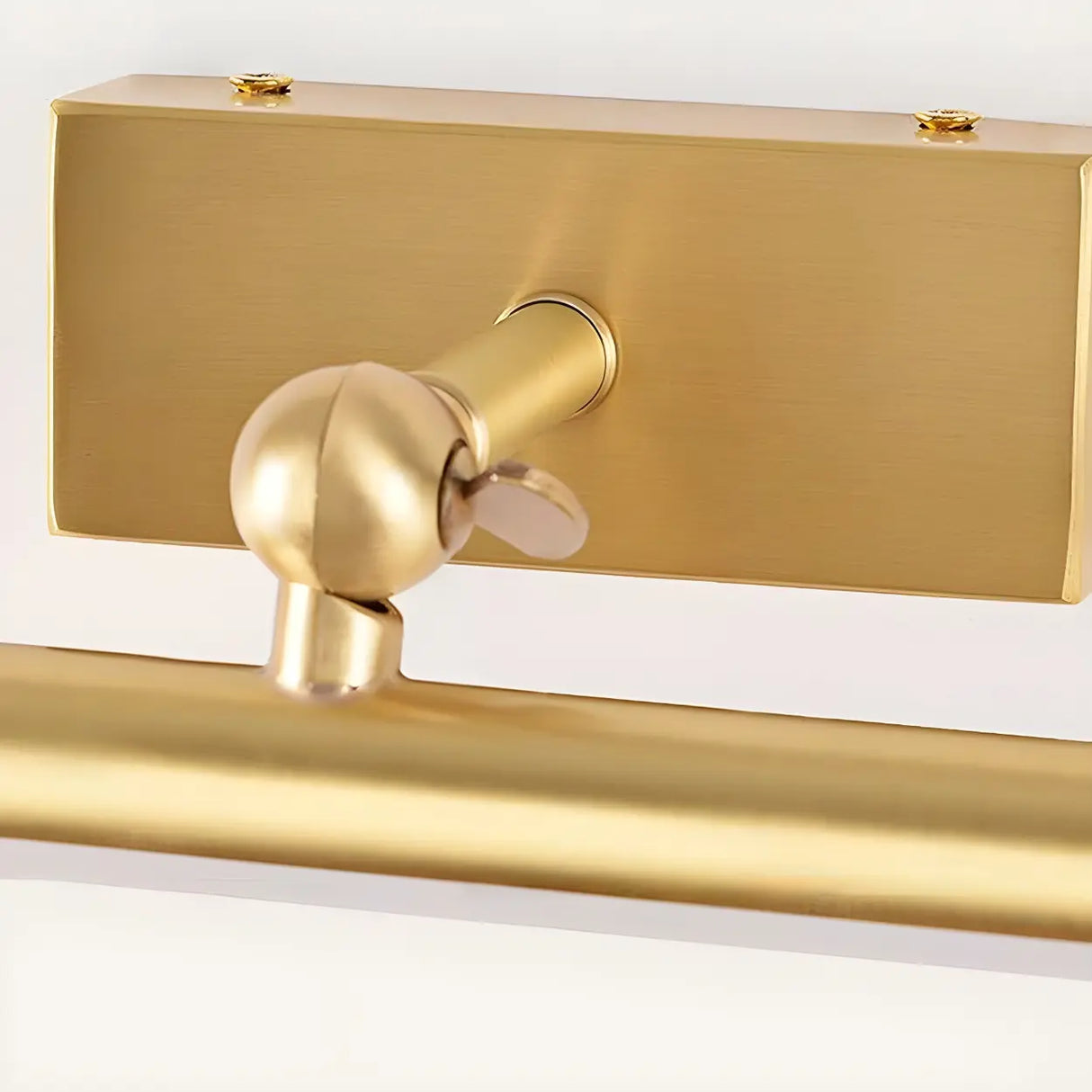 Cylinder Modern Gold Metal Mirror LED Vanity Light Image - 10