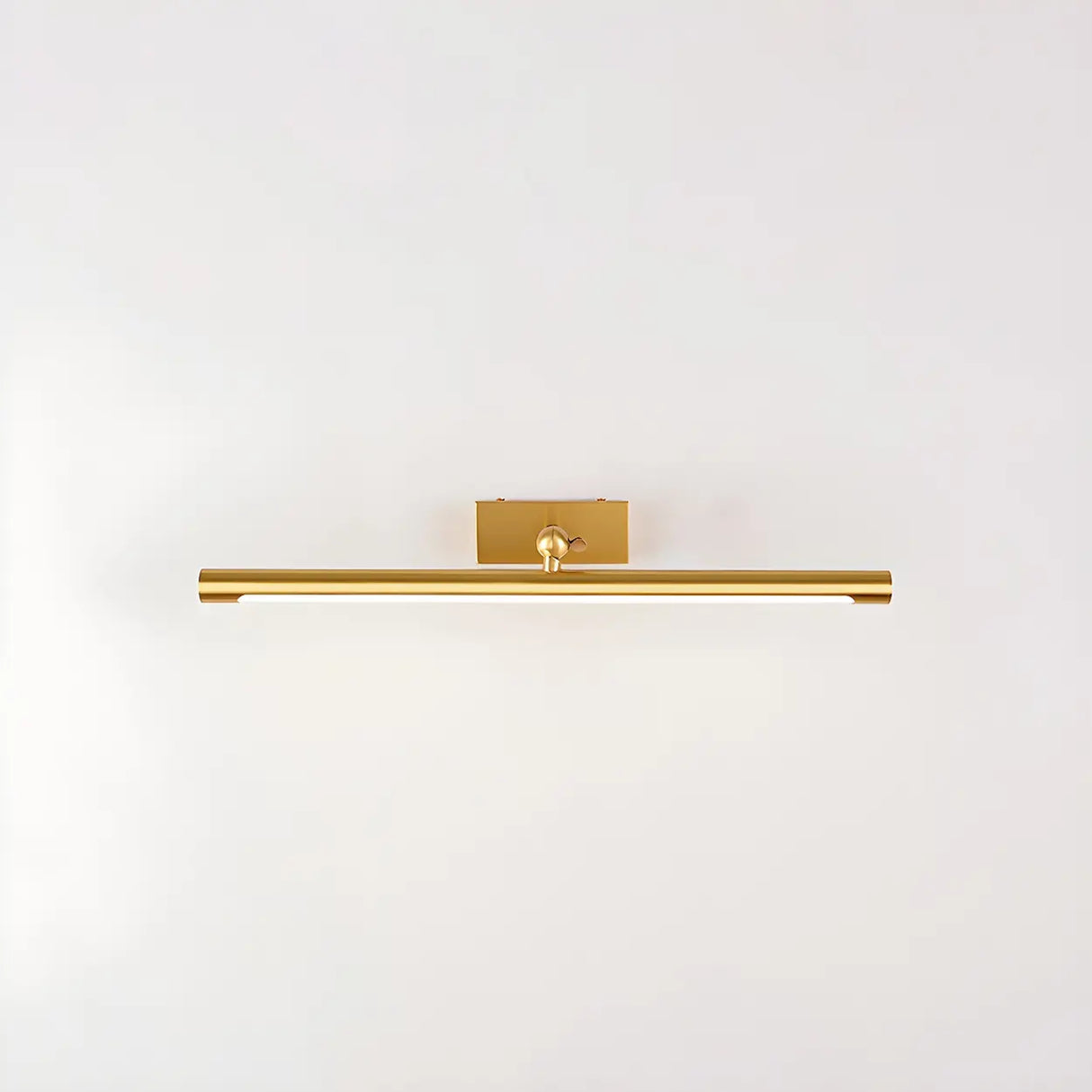 Cylinder Modern Gold Metal Mirror LED Vanity Light Image - 3