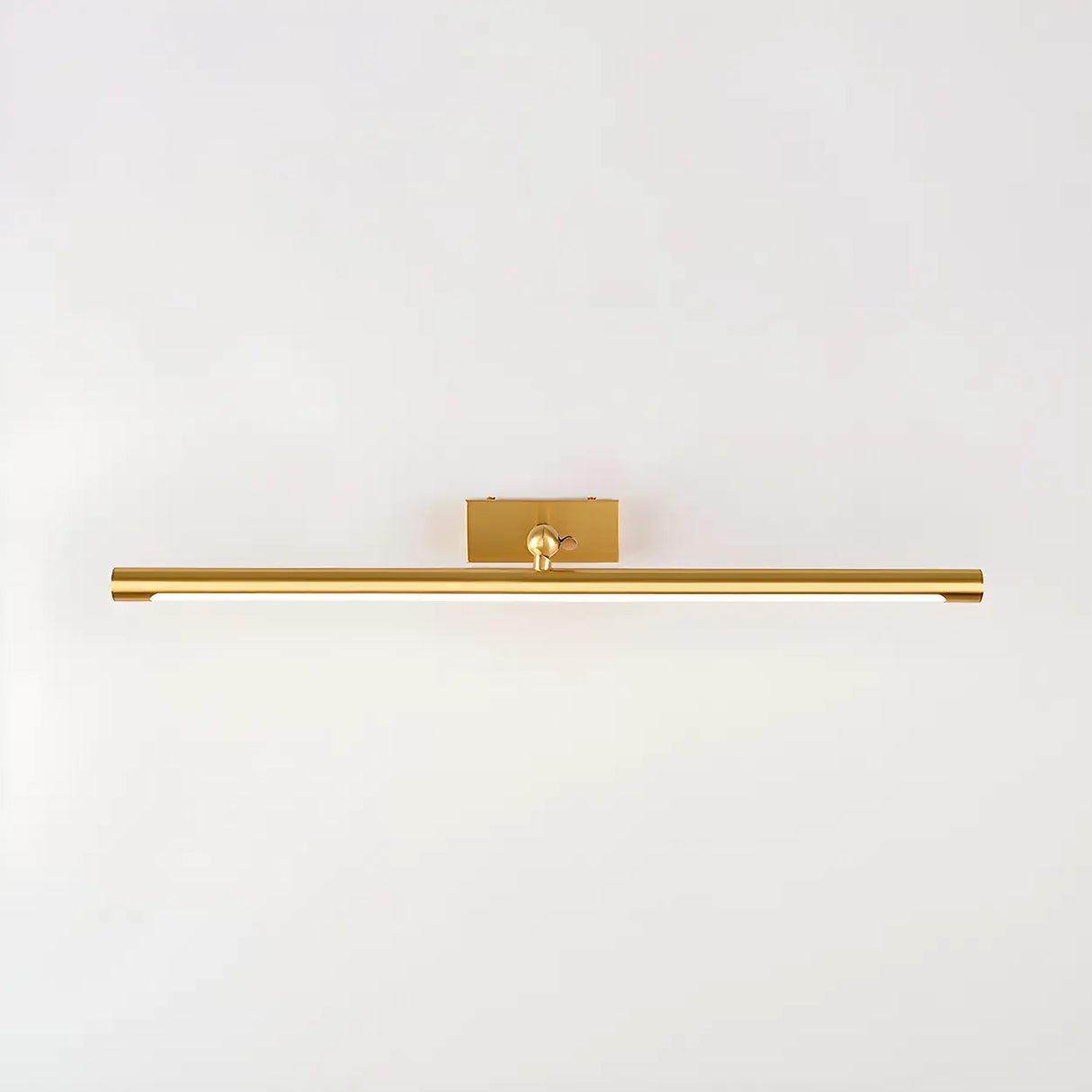 Cylinder Modern Gold Metal Mirror LED Vanity Light Image - 5