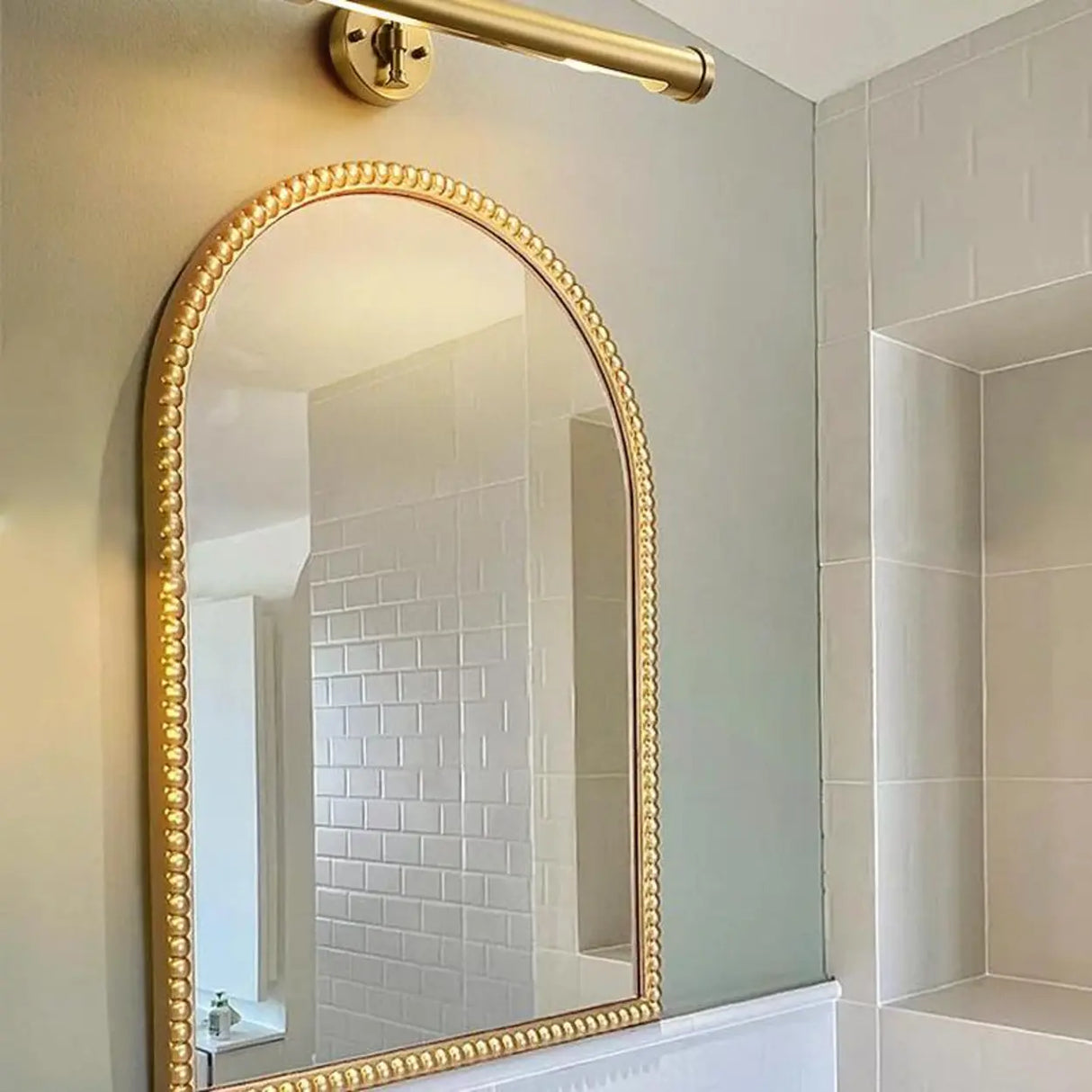 Cylinder Modern Gold Metal Wall Mounted Vanity Light Image - 4