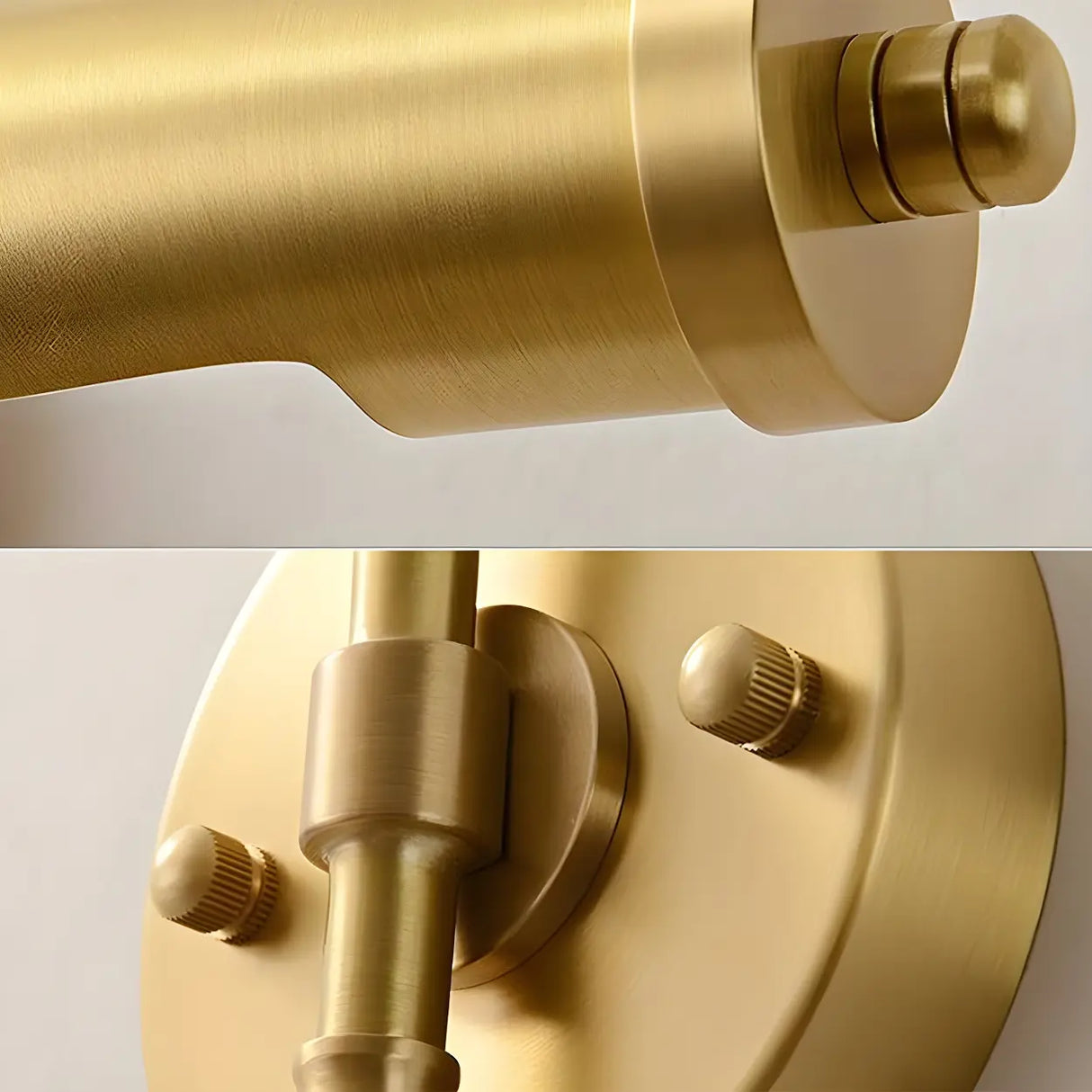 Cylinder Modern Gold Metal Wall Mounted Vanity Light Image - 6